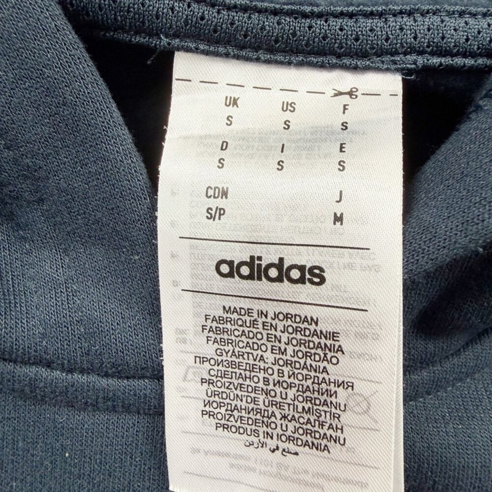Adidas Men’s Hoodie Small Black Pullover Sweatshirt with Zip Chest Pocket - Picture 2 of 3